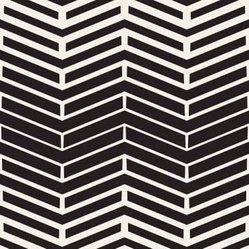 Vector Seamless Chevron ZigZag Lines Halftone Geometric Pattern Stock Illustration