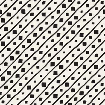 Vector Seamless Childlike Pattern. Abstract Background With Brush Lines. Hand Illustrazione stock