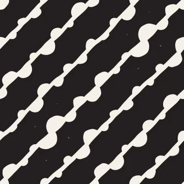 Vector Seamless Childlike Pattern. Monochrome Hand Drawn Geometric Shapes T.. Stock Illustration