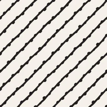 Vector Seamless Childlike Pattern. Monochrome Hand Drawn Geometric Shapes T.. Illustrazione stock