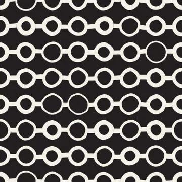 Vector Seamless Childlike Pattern. Monochrome Hand Drawn Geometric Shapes T.. Stock Illustration