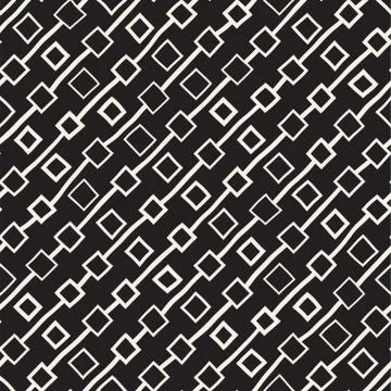 Vector Seamless Childlike Pattern. Monochrome Hand Drawn Geometric Shapes T.. Stock Illustration