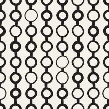 Vector Seamless Childlike Pattern. Monochrome Hand Drawn Geometric Shapes T.. Stock Illustration