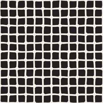 Vector Seamless Childlike Pattern. Monochrome Hand Drawn Geometric Shapes T.. Illustrazione stock