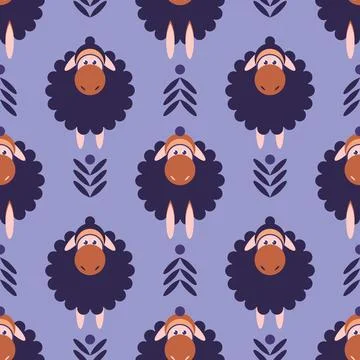 Vector seamless childrens pattern. Stock Illustration