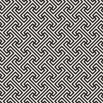 Vector seamless Chinese geometric pattern. Stylish abstract background. Repea イラスト素材