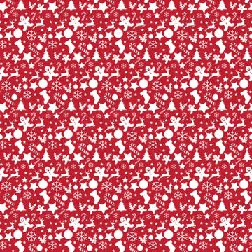 Vector seamless Christmas and new year  pattern Stock Illustration