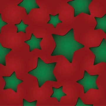 Vector seamless Christmas pattern with clipped stars. Holiday theme Stock Illustration