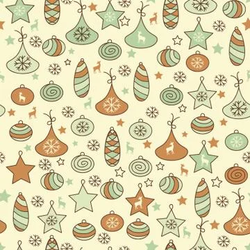 Vector seamless christmas pattern Stock Illustration