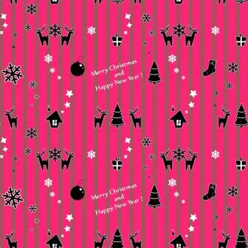 Vector seamless Christmas pattern Stock Illustration