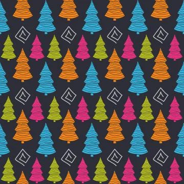 Vector seamless Christmas pattern Stock Illustration