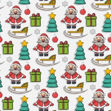 Vector seamless Christmas pattern Stock Illustration