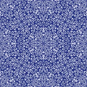 Vector seamless christmas pattern with snowflakes Stock Illustration