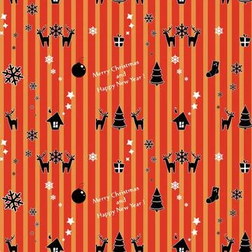 Vector seamless Christmas pattern Vector seamless Christmas pattern with d... Stock Photos