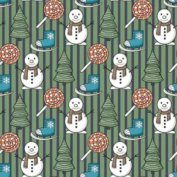 Vector seamless Christmas pattern Vector seamless Christmas pattern with s... Stock Photos