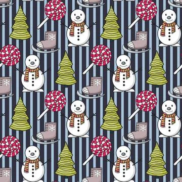 Vector seamless Christmas pattern Vector seamless Christmas pattern with s... Stock Photos
