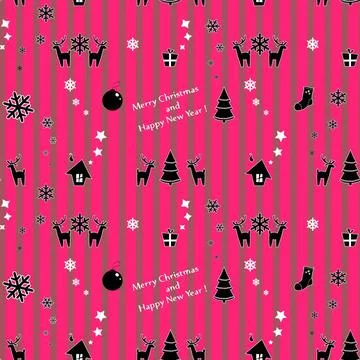 Vector seamless Christmas pattern Vector seamless Christmas pattern with d... Stock Photos