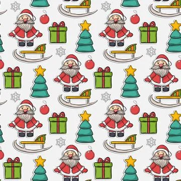 Vector seamless Christmas pattern Vector seamless Christmas pattern,sticke... 스톡 사진