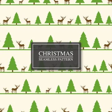 Vector seamless christmas textile pattern. Festive repeatable cartoon background Stockillustratie