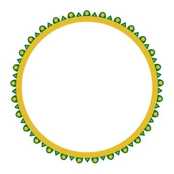 Vector Seamless Circle Decoration Traditional House of Betawi, Old Jakarta, I Stock Illustration
