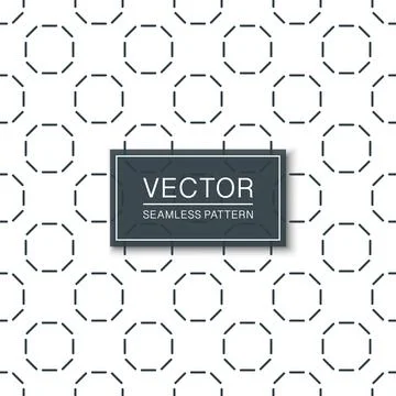 Vector seamless circles pattern. Black and white endless striped texture Illustrazione stock