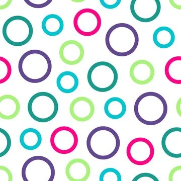 Vector seamless circles pattern. Colorful endless texture. Repeatable Stock Illustration