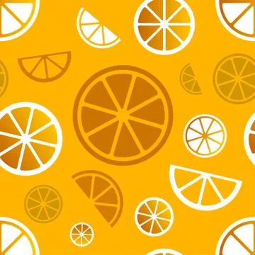 Vector seamless citrus pattern Stock Illustration