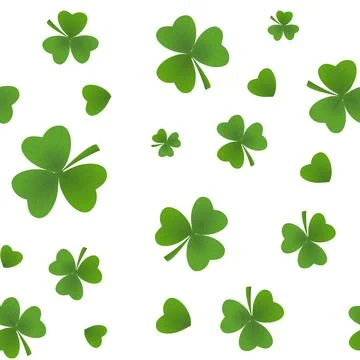 Vector seamless clover pattern. Clover pattern for Saint Patricks Day. Clover Stock Illustration
