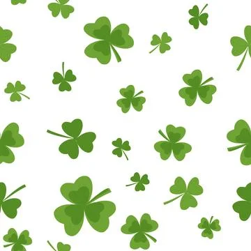 Vector seamless clover pattern. Clover pattern for Saint Patricks Day. Clover Stock Illustration