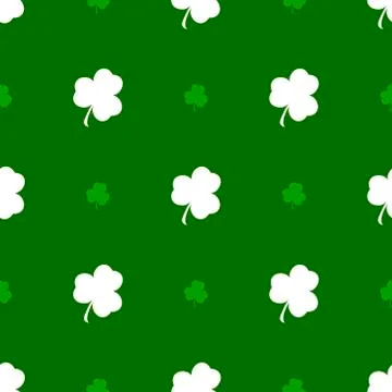 Vector seamless clover pattern Stock Illustration