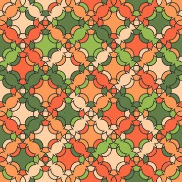 Vector seamless color pattern of arbitrary circle lines. Stock illustration f Stock Illustration