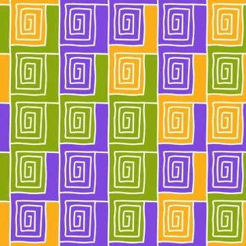 Vector seamless color pattern of random square lines. Stock illustration for Stock Illustration