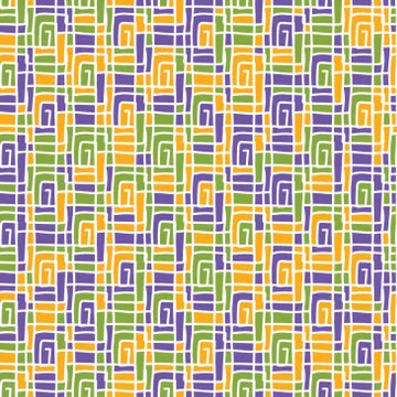 Vector seamless color pattern of random square lines. Stock illustration for Stock Illustration