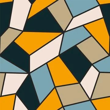 Vector seamless color polygonal geometric pattern. Contemporary repeatable 스톡 일러스트