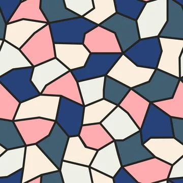 Vector seamless color polygonal geometric pattern. Contemporary repeatable Stock Illustration