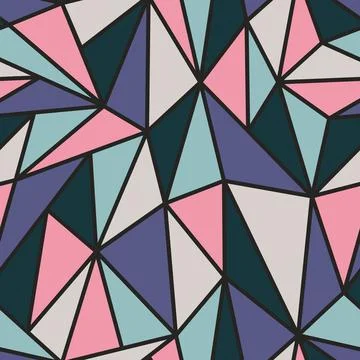 Vector seamless color polygonal geometric pattern. Contemporary repeatable Illustrazione stock