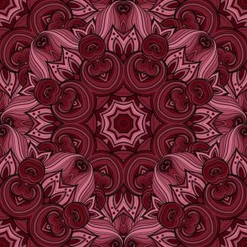 Vector Seamless Colored Ornate Pattern 스톡 일러스트