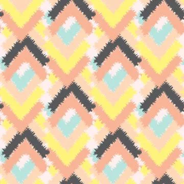 Vector seamless colorful ethnic pattern with arrows, Tribal ornament. Ethnic Illustrazione stock