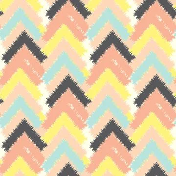 Vector seamless colorful ethnic pattern with arrows, Tribal ornament. Ethnic Stock Illustration