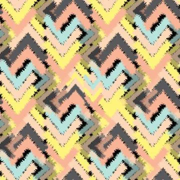 Vector seamless colorful ethnic pattern with arrows, Tribal ornament. Ethnic Illustrazione stock