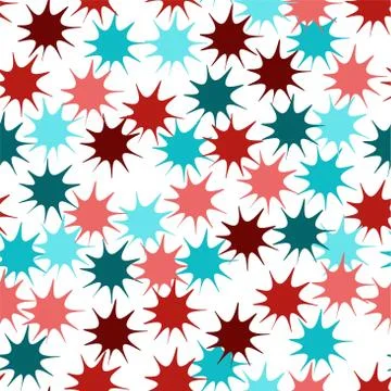 Vector Seamless Colorful Overlapping Color Star Pattern Background. Illustrazione stock