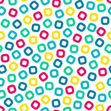 Vector seamless colorful pattern with chaotic squares. Abstract geometric b.. Stock Illustration