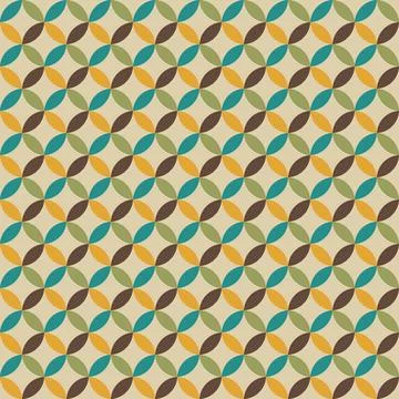 Vector seamless colorful pattern - vintage design. Trendy retro textile Illustrazione stock