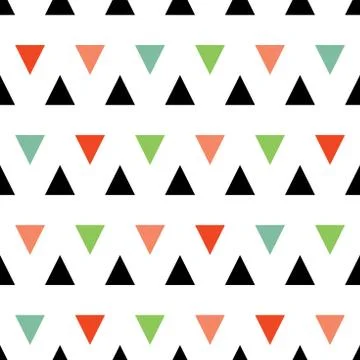 Vector Seamless colorful triangle pattern. Geometric abstract texture. Green Illustrazione stock
