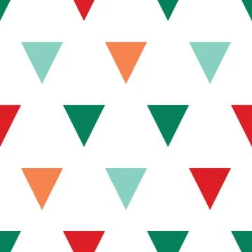 Vector Seamless colorful triangle pattern. Geometric abstract texture. Green Stock Illustration