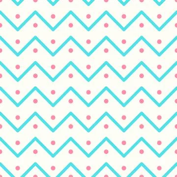 Vector seamless colorful zigzag pattern - delicate design. Cute chevron endless Stock Illustration