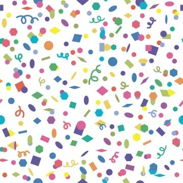 Vector seamless confetti background pattern イラスト素材