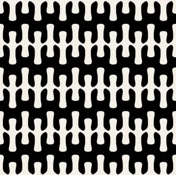 Vector Seamless Connected Rounded Rail Lines Abstract Pattern Stock Illustration
