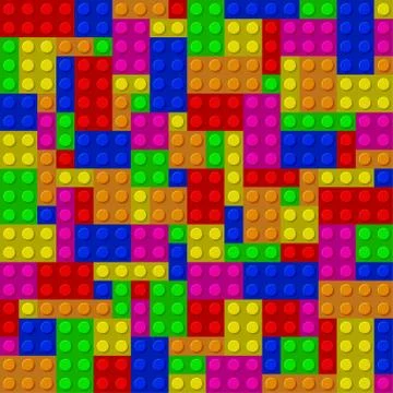 Vector seamless constructor pattern background. Stock Illustration