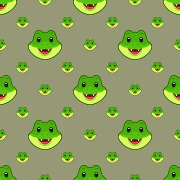 Vector seamless crocodile pattern Stock Illustration